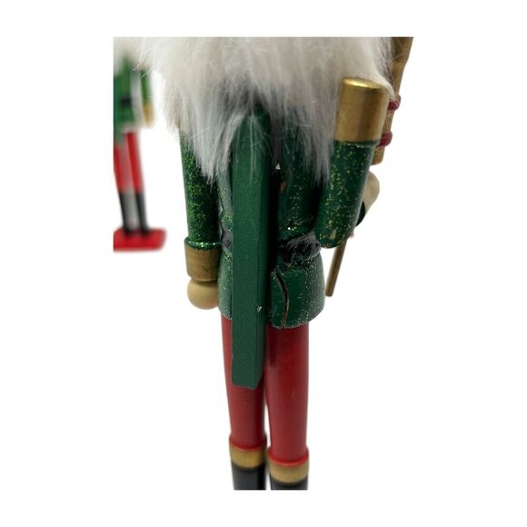 Set Of 6 Wooden Nutcracker Figurines 9" Tall Christmas Decor Festive Soldiers - Picture 9 of 15